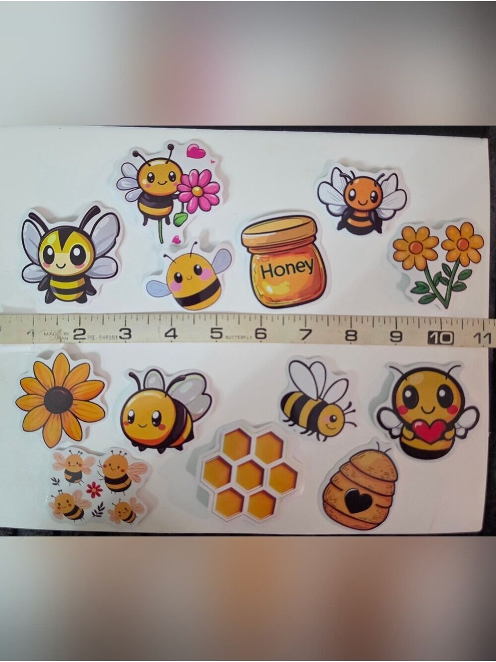 Lot Of 13 Cute Bee Sticker - Yellow, Black, Orange